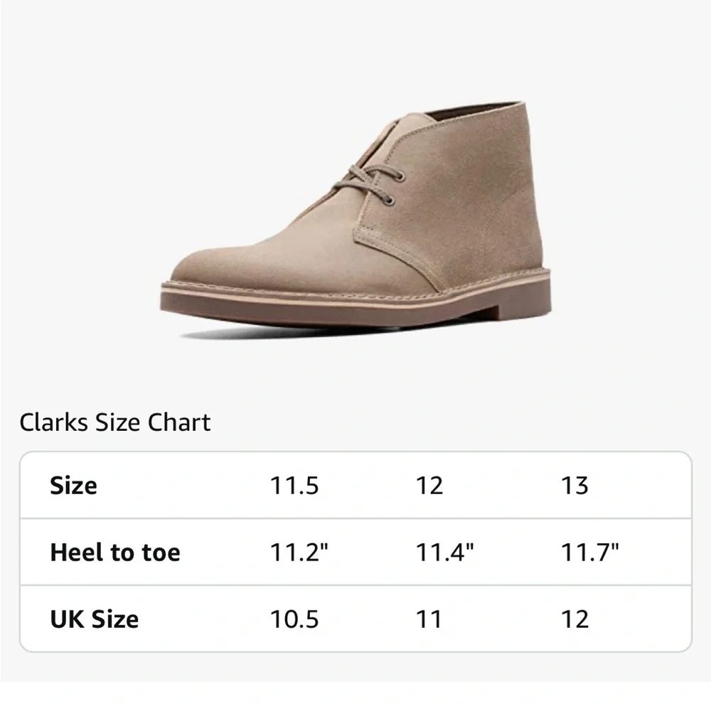 Clarks Men's Bushacre 2 Taupe Suede Chukka Boot